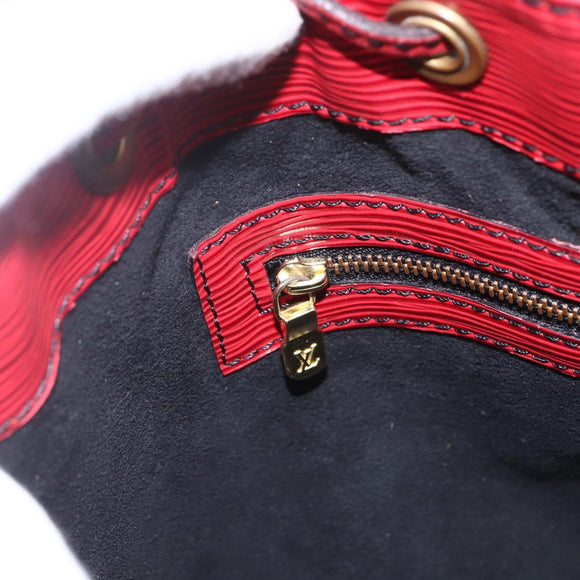 LOUIS VUITTON Epi Petit Noe Shoulder Bag Red M44107 LV Auth 165713
