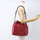 LOUIS VUITTON Epi Petit Noe Shoulder Bag Red M44107 LV Auth 165713-21
