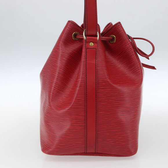 LOUIS VUITTON Epi Petit Noe Shoulder Bag Red M44107 LV Auth 165713