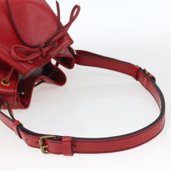 LOUIS VUITTON Epi Petit Noe Shoulder Bag Red M44107 LV Auth 165713