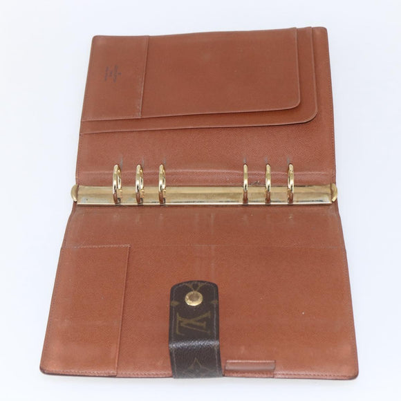 LOUIS VUITTON Monogram Agenda GM Day Planner Cover R20006 LV Auth 165715