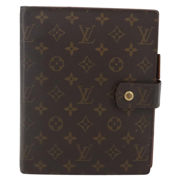 LOUIS VUITTON Monogram Agenda GM Day Planner Cover R20006 LV Auth 165715