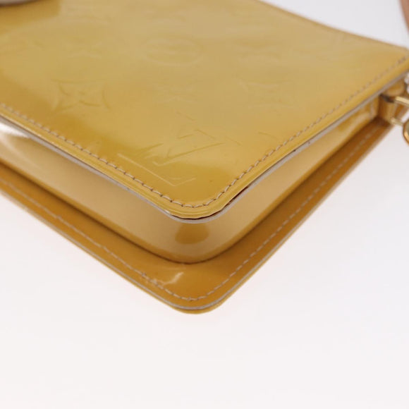 LOUIS VUITTON Monogram Vernis Lexington Accessory Pouch Beige M91010 Auth 165721