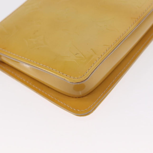 LOUIS VUITTON Monogram Vernis Lexington Accessory Pouch Beige M91010 Auth 165721