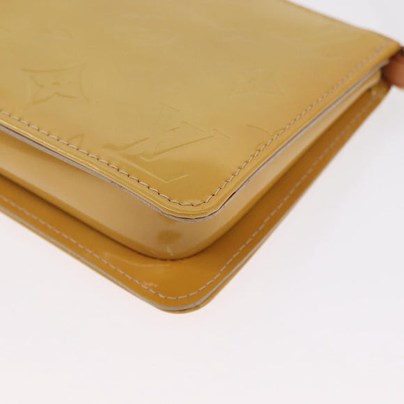 LOUIS VUITTON Monogram Vernis Lexington Accessory Pouch Beige M91010 Auth 165721