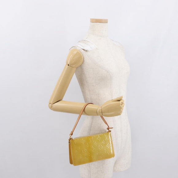 LOUIS VUITTON Monogram Vernis Lexington Accessory Pouch Beige M91010 Auth 165721