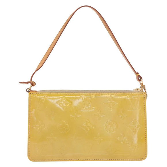 LOUIS VUITTON Monogram Vernis Lexington Accessory Pouch Beige M91010 Auth 165721