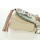 LOEWE Hand Bag Leather Ivory Auth 165728V-4