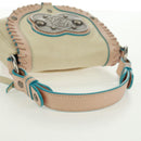 LOEWE Hand Bag Leather Ivory Auth 165728V-7