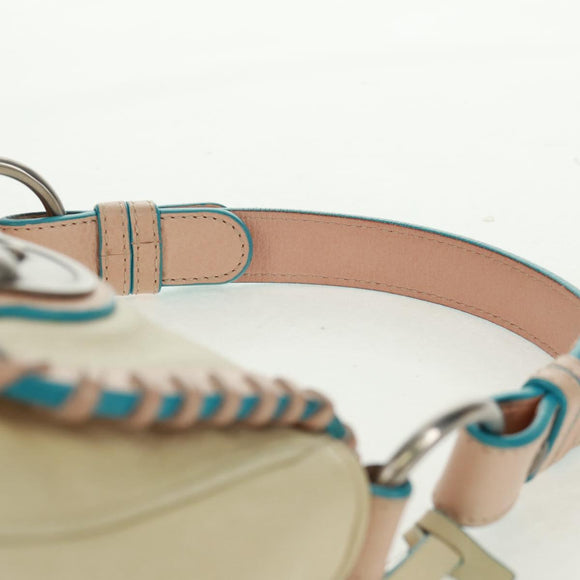 LOEWE Hand Bag Leather Ivory Auth 165728V