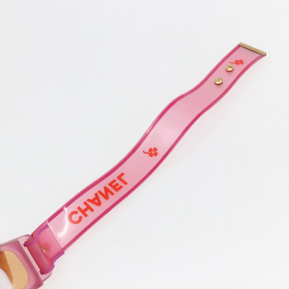CHANEL Zonnebril Rubber Roze CC Auth 165731V