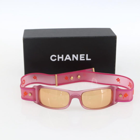 CHANEL Zonnebril Rubber Roze CC Auth 165731V