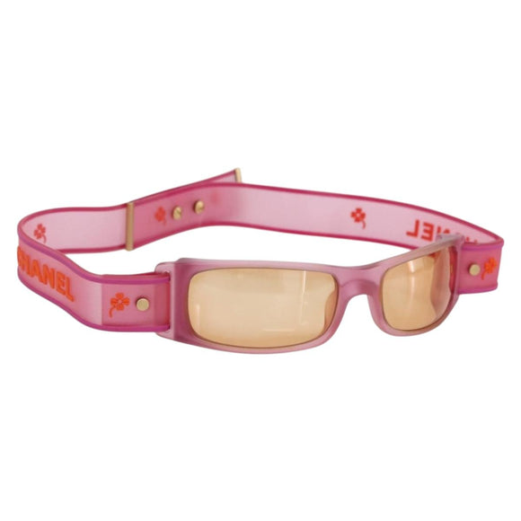 CHANEL Zonnebril Rubber Roze CC Auth 165731V