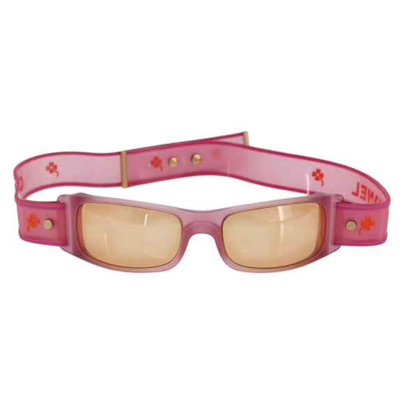 CHANEL Zonnebril Rubber Roze CC Auth 165731V