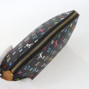LOUIS VUITTON Multicolor Pochette Cosmetic Pouch Black M47355 LV Auth 165735V-5