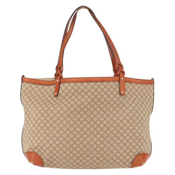 GUCCI Diamante Tote Bag Canvas Beige Gold 247209 Auth 165739
