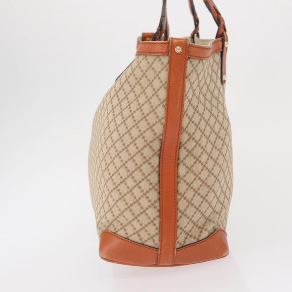GUCCI Diamante Tote Bag Canvas Beige Gold 247209 Auth 165739