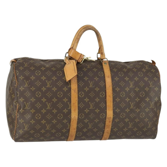 LOUIS VUITTON Monogram Keepall 55 Boston Bag M41424 LV Auth 165741
