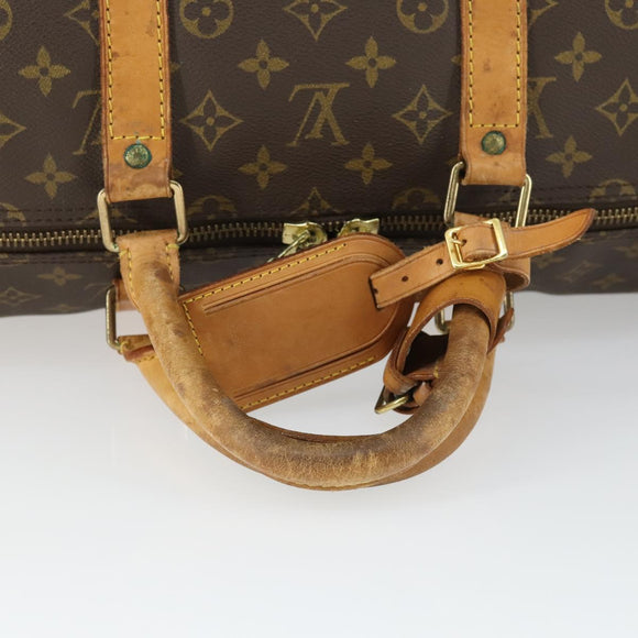 LOUIS VUITTON Monogram Keepall 55 Boston Bag M41424 LV Auth 165741