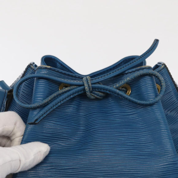 LOUIS VUITTON Epi Petit Noe Shoulder Bag Blue M44105 LV Auth 165745