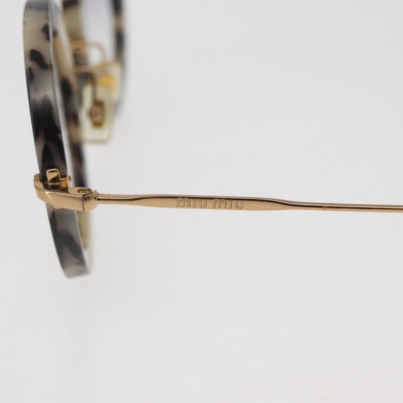 Miu Miu Round Sunglasses metal Beige Auth 165747V