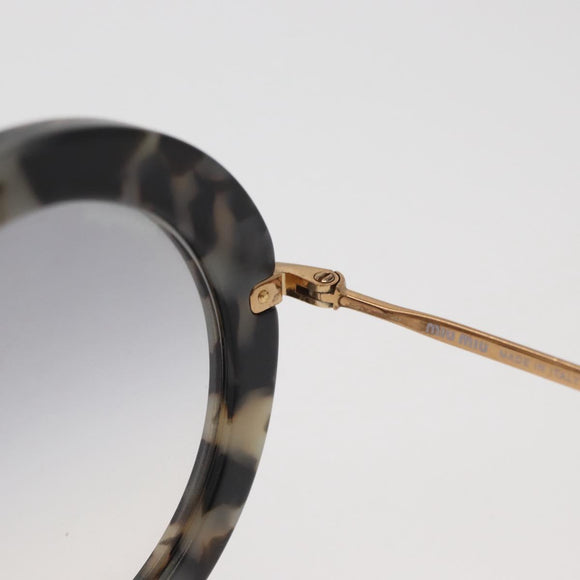 Miu Miu Round Sunglasses metal Beige Auth 165747V