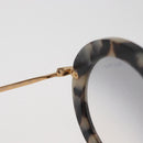 Miu Miu Round Sunglasses metal Beige Auth 165747V-16