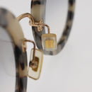 Miu Miu Round Sunglasses metal Beige Auth 165747V-9