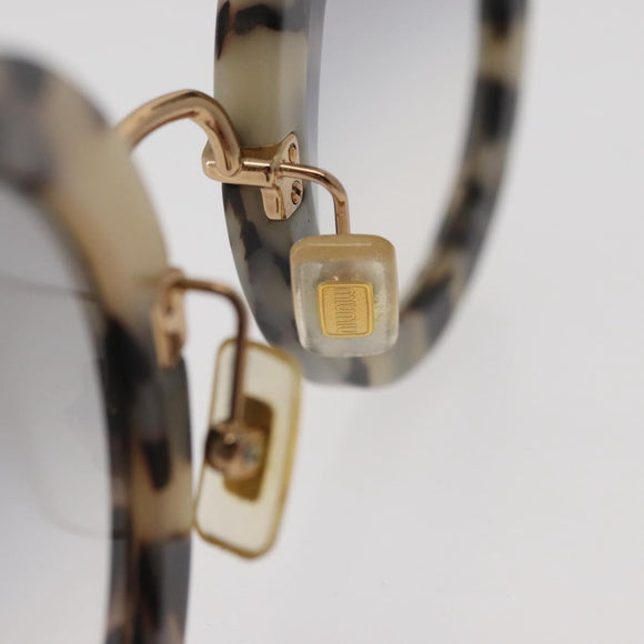 Miu Miu Round Sunglasses metal Beige Auth 165747V