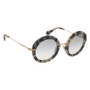 Miu Miu Round Sunglasses metal Beige Auth 165747V-13