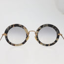 Miu Miu Round Sunglasses metal Beige Auth 165747V-2