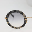 Miu Miu Round Sunglasses metal Beige Auth 165747V-3
