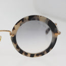Miu Miu Round Sunglasses metal Beige Auth 165747V-4