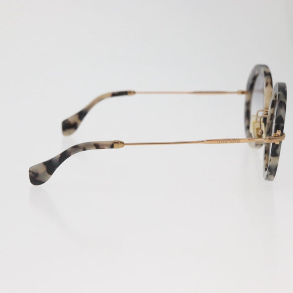 Miu Miu Round Sunglasses metal Beige Auth 165747V