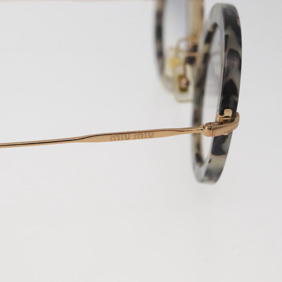 Miu Miu Round Sunglasses metal Beige Auth 165747V