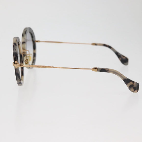 Miu Miu Round Sunglasses metal Beige Auth 165747V