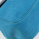 BALLY Hand Bag Nylon Blue Silver Auth 165750-14