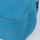 BALLY Hand Bag Nylon Blue Silver Auth 165750-15