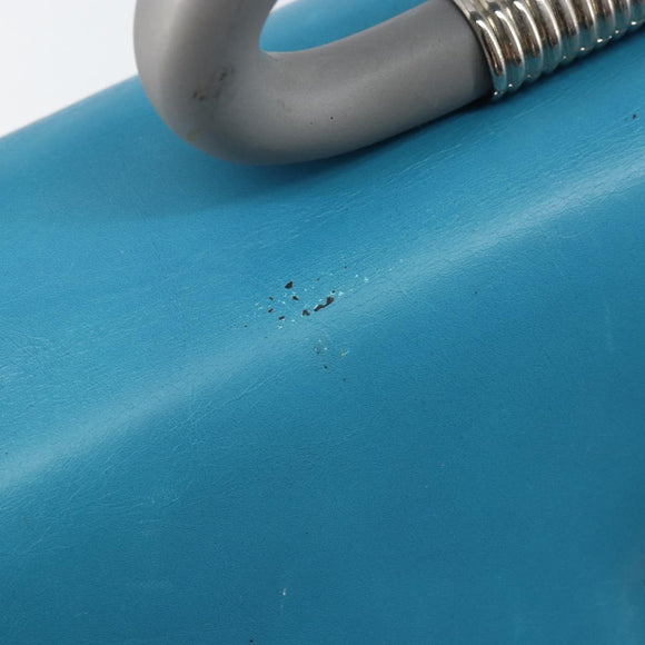 BALLY Hand Bag Nylon Blue Silver Auth 165750