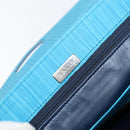 BALLY Hand Bag Nylon Blue Silver Auth 165750-19