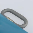 BALLY Hand Bag Nylon Blue Silver Auth 165750-8