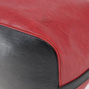 LOUIS VUITTON Epi Petit Noe Shoulder Bag Bicolor Black Red M44017 LV Auth 165754-8
