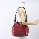 LOUIS VUITTON Epi Petit Noe Shoulder Bag Bicolor Black Red M44017 LV Auth 165754-21