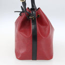 LOUIS VUITTON Epi Petit Noe Shoulder Bag Bicolor Black Red M44017 LV Auth 165754-4