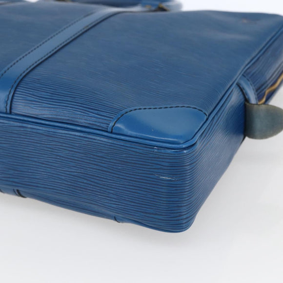 LOUIS VUITTON Epi Porte Documents Voyage Businesstasche Blau M54475 LV Auth 165756