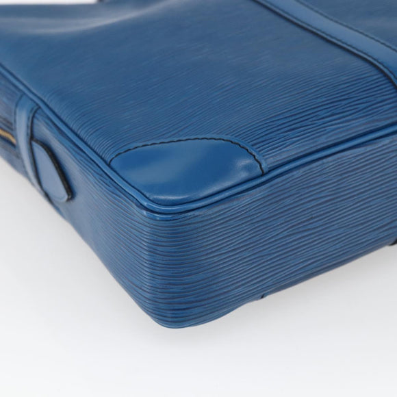 LOUIS VUITTON Epi Porte Documents Voyage Businesstasche Blau M54475 LV Auth 165756