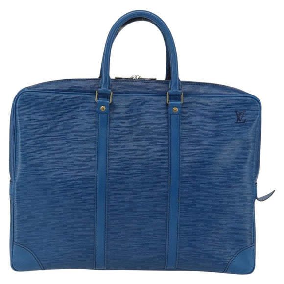 LOUIS VUITTON Epi Porte Documents Voyage Businesstasche Blau M54475 LV Auth 165756