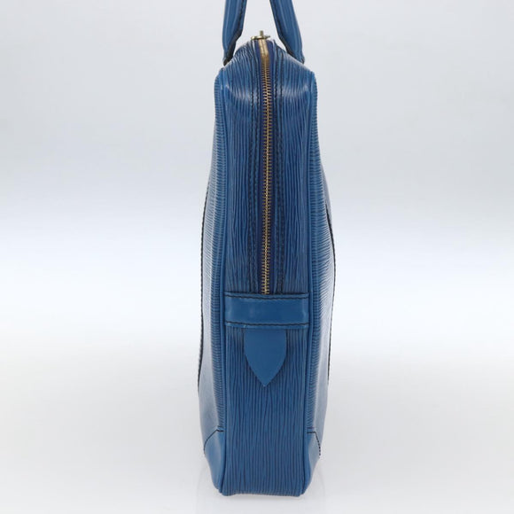 LOUIS VUITTON Epi Porte Documents Voyage Businesstasche Blau M54475 LV Auth 165756