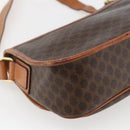 CELINE Macadam Canvas Shoulder Bag PVC Leather Brown Gold Auth 165760-13