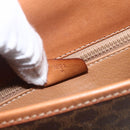 CELINE Macadam Canvas Shoulder Bag PVC Leather Brown Gold Auth 165760-23